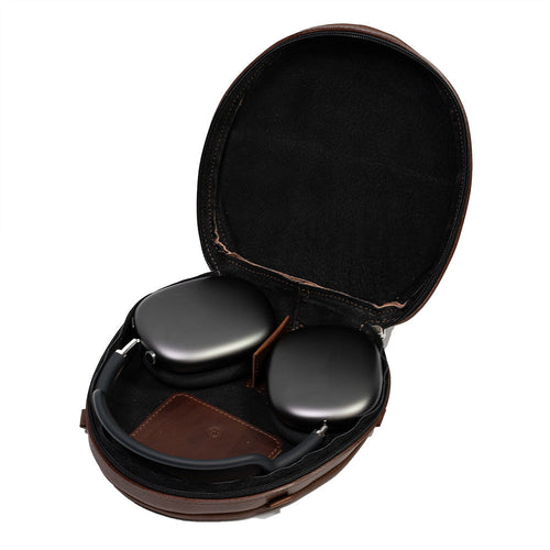 Leather Case for AirPods Max (Mahogany)-1